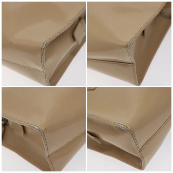 PRADA Shoulder Bag Enamel Beige Silver Auth - Picture 16 of 16